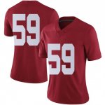 NCAA Women's Alabama Crimson Tide #59 Jake Hall Stitched College Nike Authentic No Name Crimson Football Jersey XY17B10WY